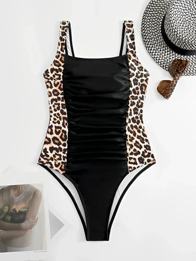 Joceline | Tankini mit Leopardenmuster | Vintage-Badeanzug