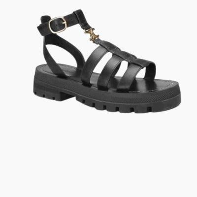 Sazzy | Elegante Sandalen mit Riemchen und goldener Akzent-Schnalle