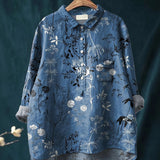 Blaues Blumenmuster