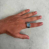 Silber - Blau